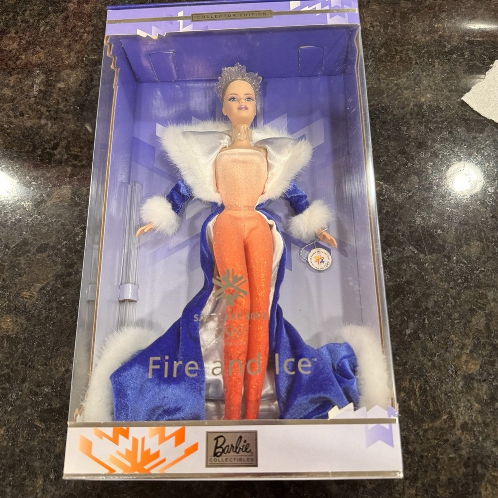 FIRE AND ICE Barbie Doll Salt Lake City 2002 Winter Olympics Mattel 53511
